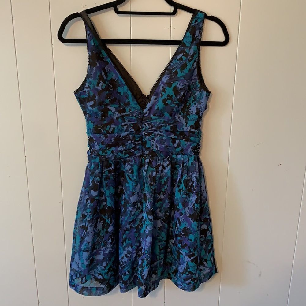 By Corpus Blue Printed Dress Size 0 - Picture 2 of 3